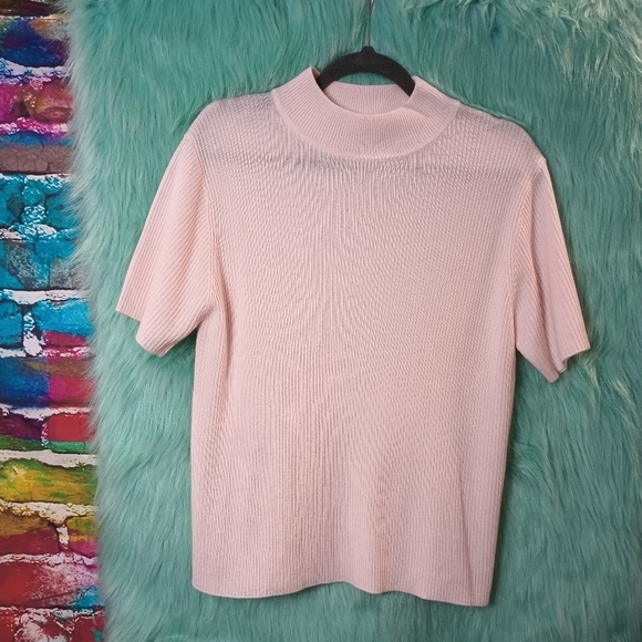 Croft & Barrow Short Sleeve Ribbed Top Size L NWOT - Picture 7 of 9